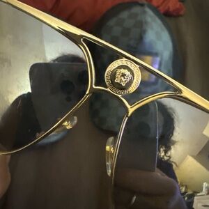 Versace Gold Designer Sunglasses